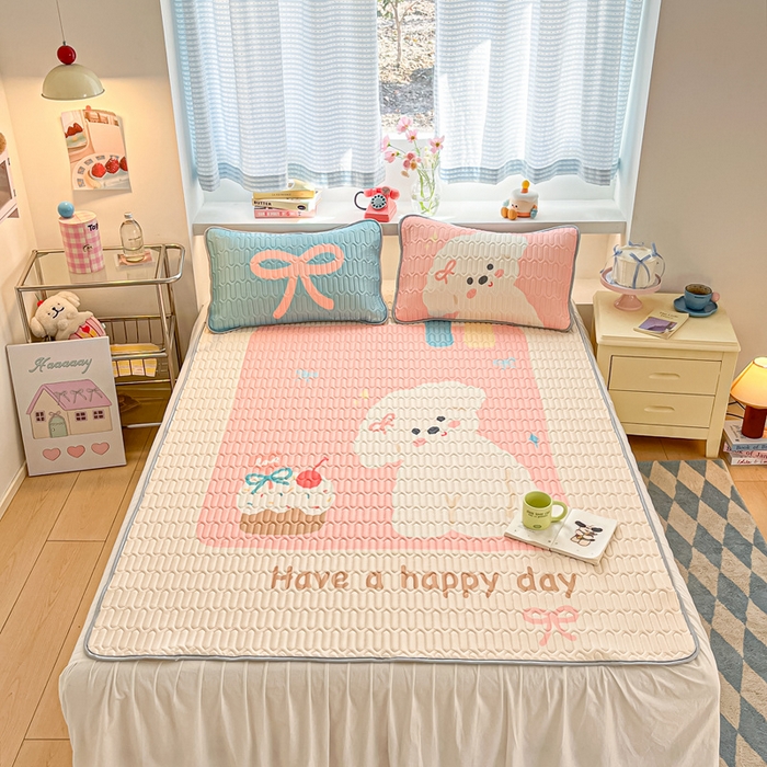 91家纺网 家纺一手货源 找家纺 川悦生活 2025新款大阪凉感丝凉席 莫妮恰