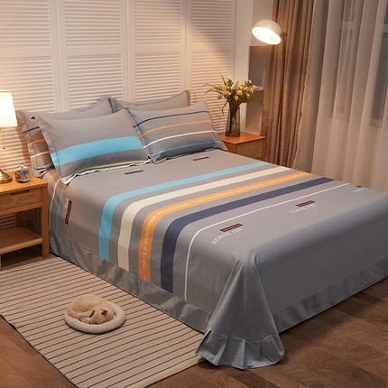 91家纺网 家纺一手货源 找家纺 （总）简约家纺 2025新款全棉磨毛印花单品床单