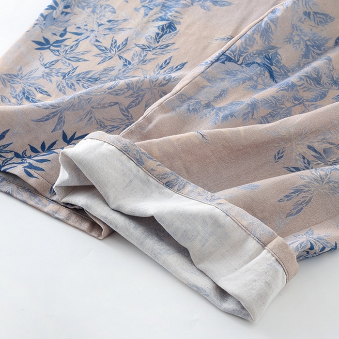 91家纺网 家纺一手货源 找家纺 洛兰沙家居馆【只代发】【只代发】 2025新款国风竹纤维鸟语花香春夏女睡衣大码长袖长裤自带凉感休闲套装 ls1311