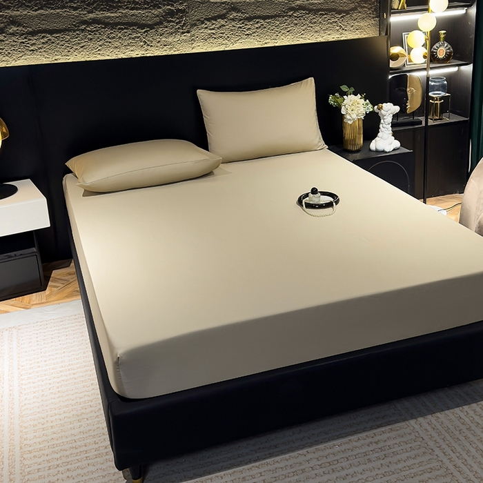 91家纺网 家纺一手货源 找家纺 （总）氧家2025新款60s贡缎长绒棉纯色随心配系列-床笠