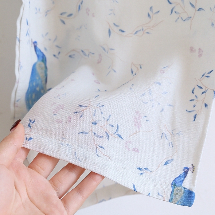 91家纺网 家纺一手货源 找家纺 洛兰沙家居馆【只代发】【只代发】 2025新款国风竹纤维鸟语花香春夏女睡衣大码长袖长裤自带凉感休闲套装 ls1308