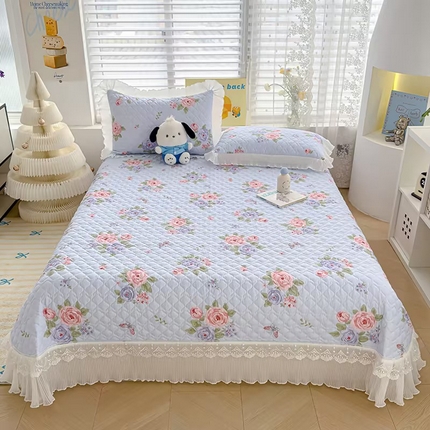 91家纺网 家纺一手货源 找家纺 （总）冬然 2025新款全棉床盖纯棉床盖夹棉床单全棉床单纯棉床单