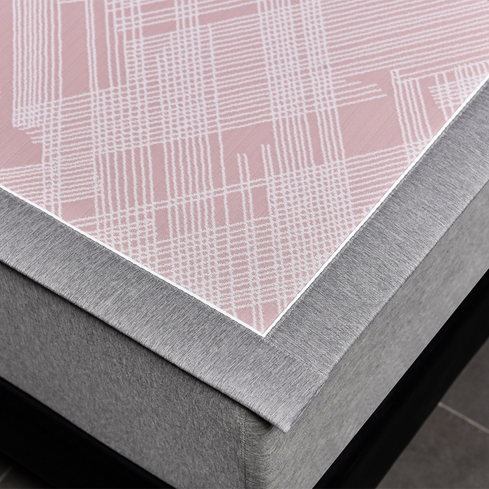 91家纺网 家纺一手货源 找家纺 小牛席业 2025新款简单生活-清凉冰丝席系列凉席藤席冰藤席冰丝席竹席空调席草席乳胶席豆豆席三件套 粉色