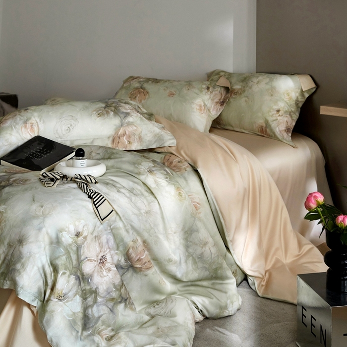 91家纺网 家纺一手货源 找家纺 金奇达2025新款【艺术花卉】-茧养莱赛尔四件套（标准号全网控价（折后券后）不低于228元） 贝里斯