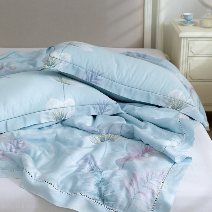 91家纺网 家纺一手货源 找家纺 棉生活家纺 2025新款春夏莫代尔天丝夏被 彩羽