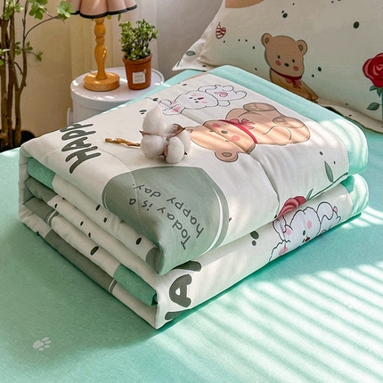 91家纺网 家纺一手货源 找家纺 （总）欧夏家纺 2025新款里外全棉印花夏被100%新疆棉花夏凉被空调被直播供货