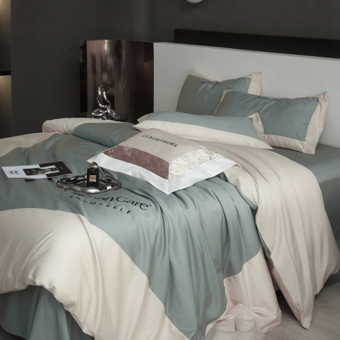 91家纺网 家纺一手货源 找家纺 金奇达2025新款【洛伊】-茧养莱赛尔四件套（标准号全网控价（折后券后）不低于258元） 洛伊-山川绿