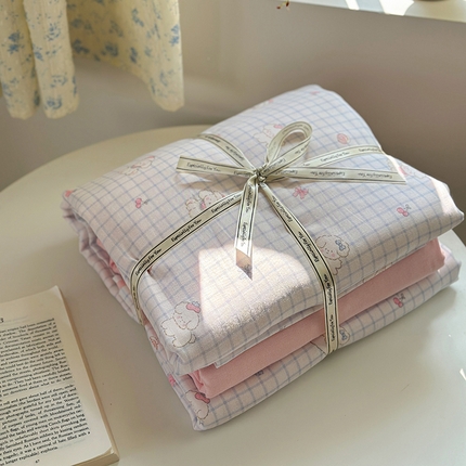 2025新款全棉有氧双层纱四件套-卡通系列 甜宠修狗