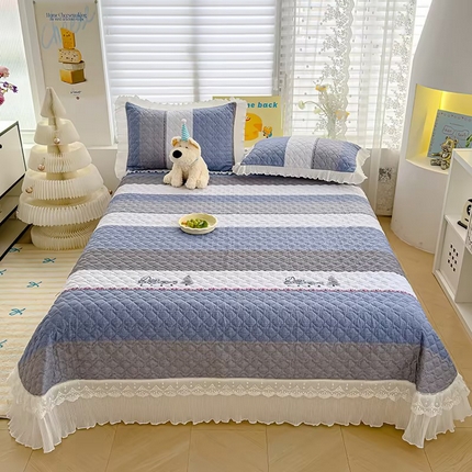 91家纺网 家纺一手货源 找家纺 （总）冬然 2025新款全棉床盖纯棉床盖夹棉床单全棉床单纯棉床单