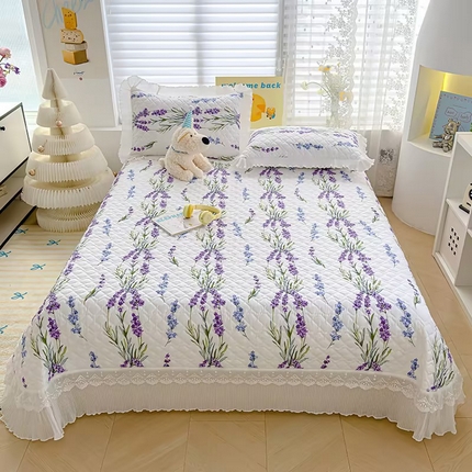 91家纺网 家纺一手货源 找家纺 （总）冬然 2025新款全棉床盖纯棉床盖夹棉床单全棉床单纯棉床单