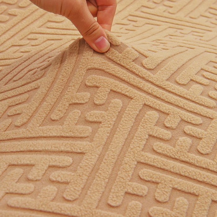 91家纺网 家纺一手货源 找家纺 （总）启博家纺 2025新款磨毛提花毛毛虫沙发套