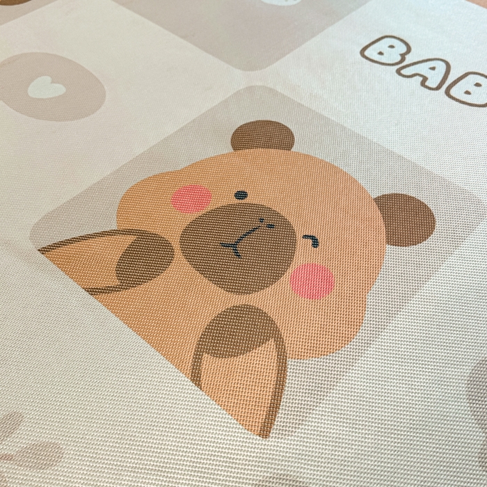 91家纺网 家纺一手货源 找家纺 席佬大 2025新款高克重卡通数码印花冰藤席床席床笠款 卡皮巴拉-平铺款-平铺款