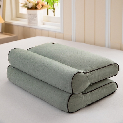 91家纺网 家纺一手货源 找家纺 九州枕芯2025新款静心安睡纯荞麦枕 枕头枕芯 绿32*50（6-10）cm/只