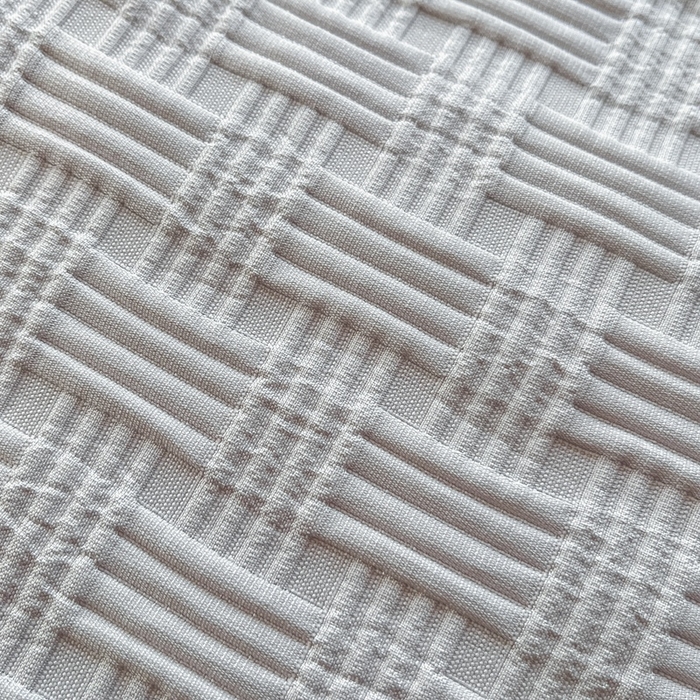 91家纺网 家纺一手货源 找家纺 欧邦 2025新款华夫格水洗棉夏被 灰＋蓝