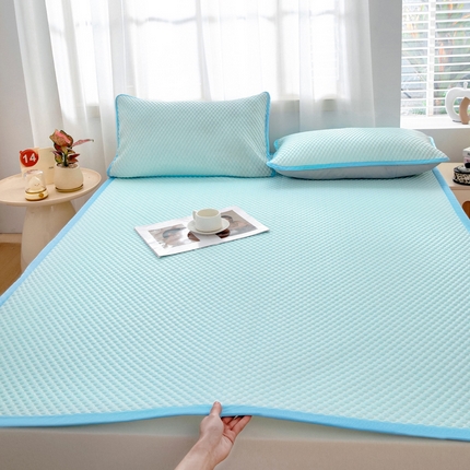 91家纺网 家纺一手货源 找家纺 （总）绒宴家纺 2025新款提花凉席凉豆豆冰豆豆凉席三件套