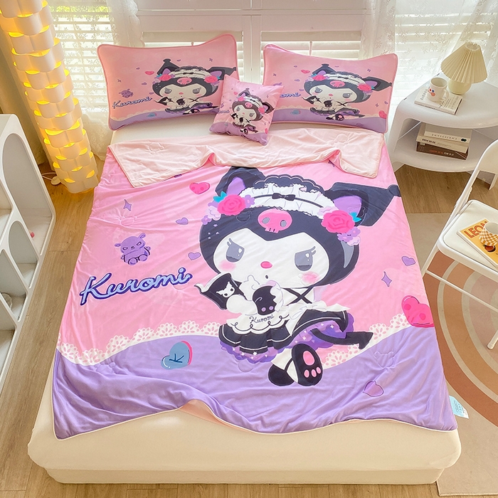 91家纺网 家纺一手货源 找家纺 ds生活馆 2025新款A类大版卡通凉感丝夏被 库洛米