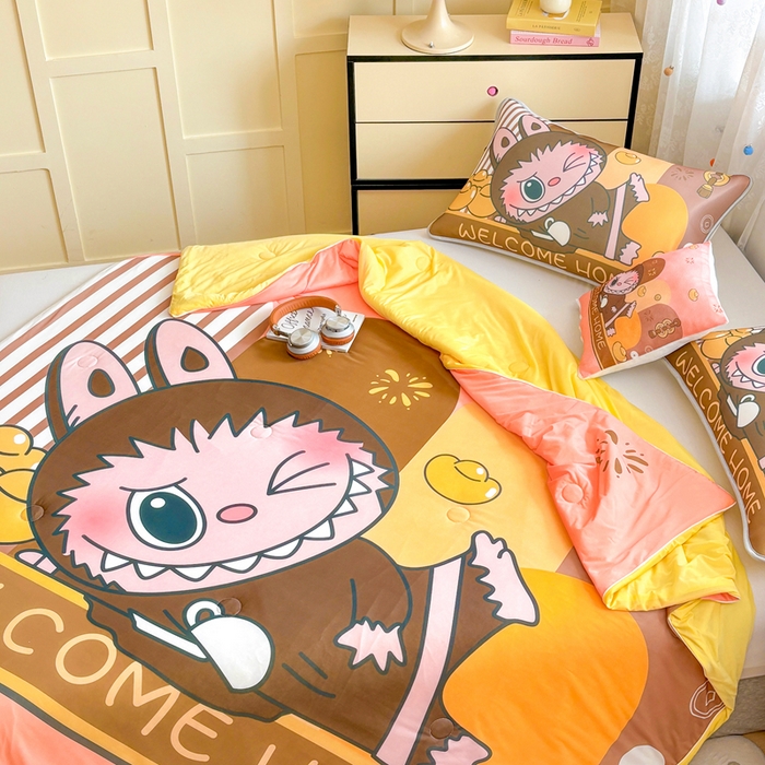 91家纺网 家纺一手货源 找家纺 ds生活馆 2025新款A类大版卡通凉感丝夏被 大首领