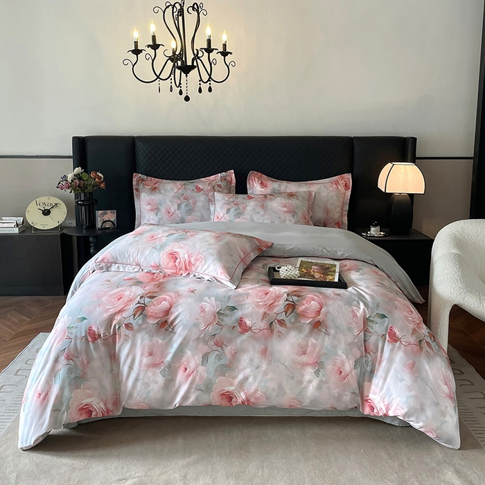 91家纺网 家纺一手货源 找家纺 金纱玉纺家纺 2025新款全棉13376数码印花四件套（礼盒包装）317A1