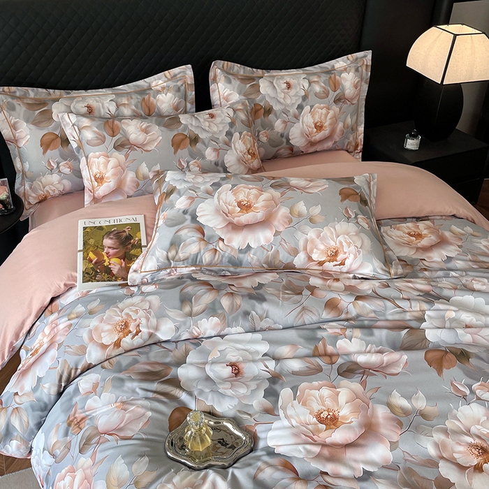 91家纺网 家纺一手货源 找家纺 金纱玉纺家纺 2025新款全棉13376数码印花四件套（礼盒包装）285A1