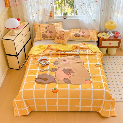 91家纺网 家纺一手货源 找家纺 （总）ds生活馆 2025新款A类大版卡通凉感丝夏被