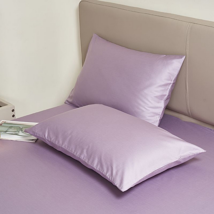 91家纺网 家纺一手货源 找家纺 暖芯家纺 2025新款60S黑标全棉四件套 木槿紫