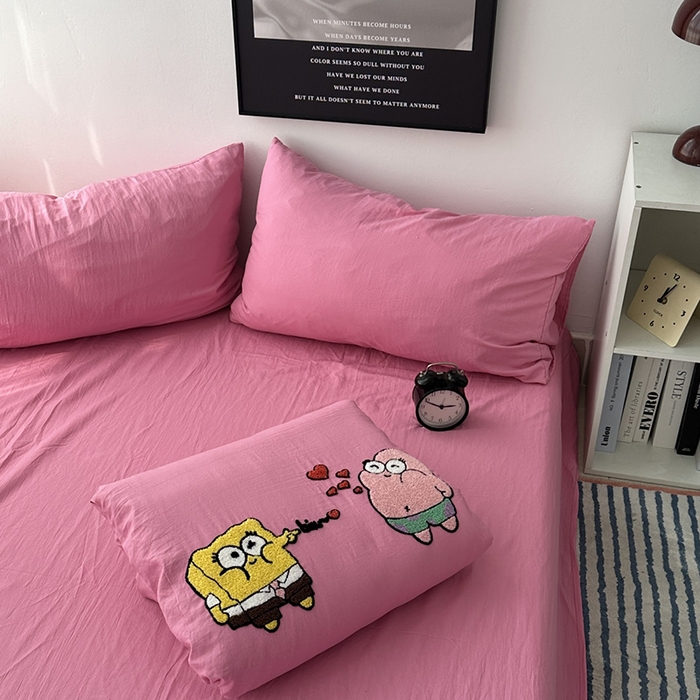 91家纺网 家纺一手货源 找家纺 （总）优色良品家纺 2025新款卡通毛巾绣夏被四件套