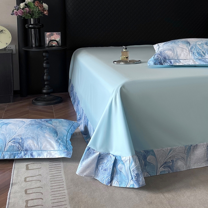 91家纺网 家纺一手货源 找家纺 金纱玉纺家纺 2025新款全棉13376数码印花四件套（礼盒包装）330A1