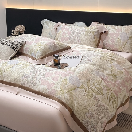 2025高端轻奢A类母婴级天丝棉全工艺刺绣四件套纯棉全棉高端春夏季丝滑裸睡床上用品  苏茵