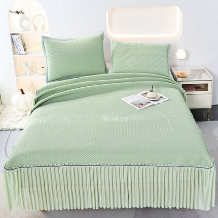 91家纺网 家纺一手货源 找家纺 （总）新月家纺（锦威郎）2025新款凉爽亲肤凉豆豆床裙