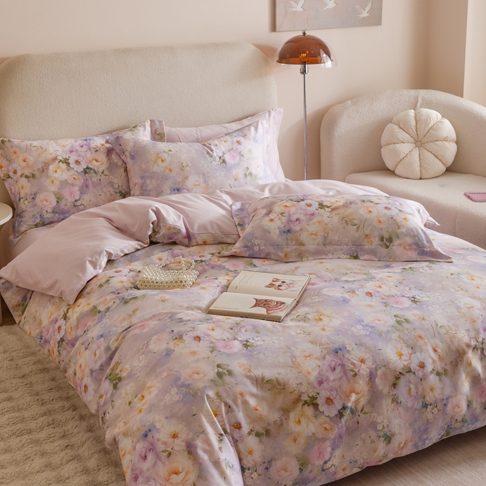 91家纺网 家纺一手货源 找家纺 2025新款【如梦令】红金裸盖棉四件套（标准号 全网控价） 意阑珊