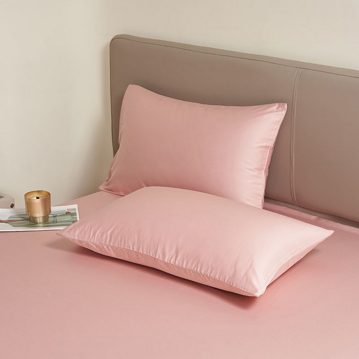 91家纺网 家纺一手货源 找家纺 暖芯家纺 2025新款60S黑标全棉四件套 暖心粉