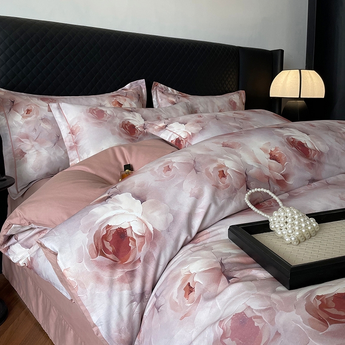 91家纺网 家纺一手货源 找家纺 金纱玉纺家纺 2025新款全棉13376数码印花四件套（礼盒包装）432A3