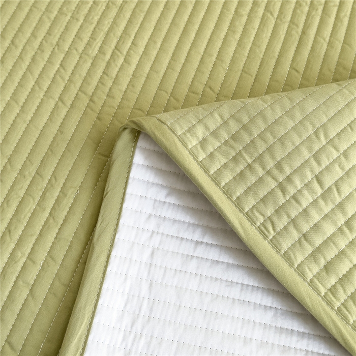 91家纺网 家纺一手货源 找家纺 法芙娜家纺 2025新款全棉40S水洗棉床垫 抹茶