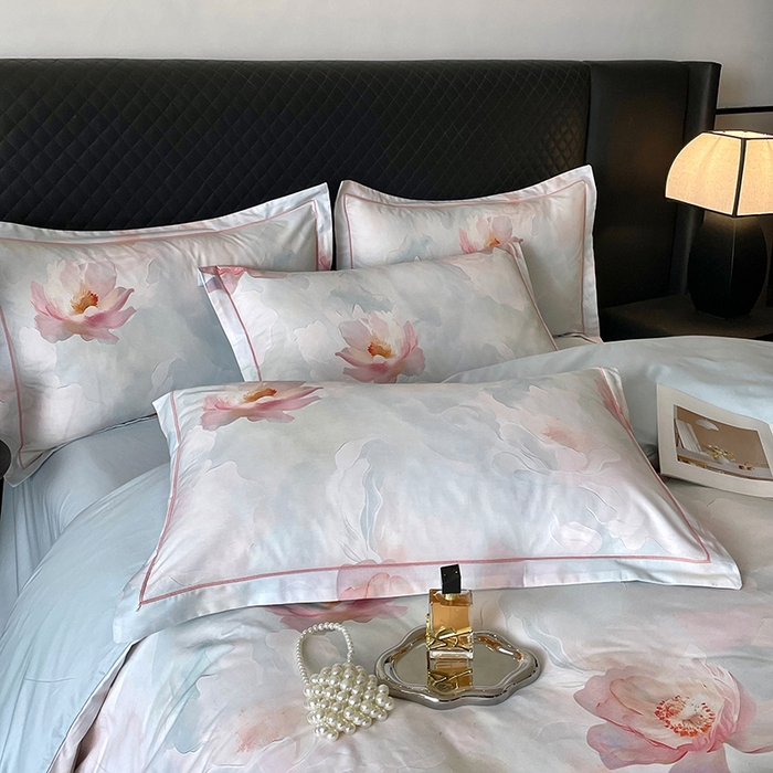 91家纺网 家纺一手货源 找家纺 金纱玉纺家纺 2025新款全棉13376数码印花四件套（礼盒包装）404A2