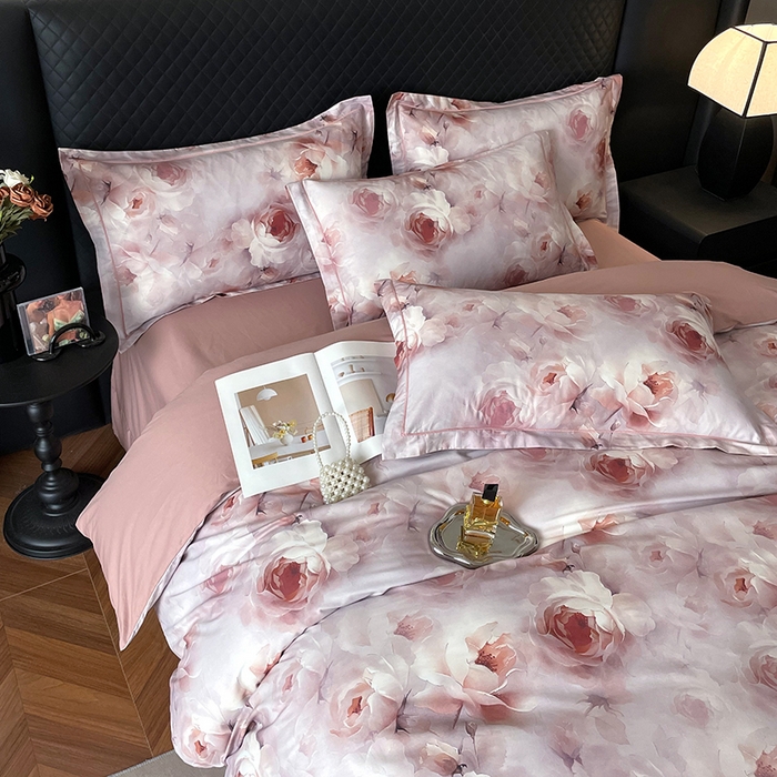 91家纺网 家纺一手货源 找家纺 金纱玉纺家纺 2025新款全棉13376数码印花四件套（礼盒包装）432A3