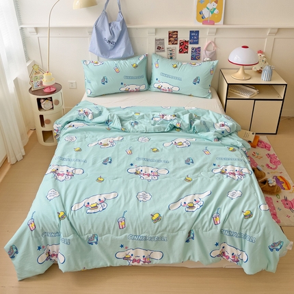昊川家纺 2025新款三丽鸥A类水洗双层纱夏被夏凉被空调被 汉堡玉桂狗