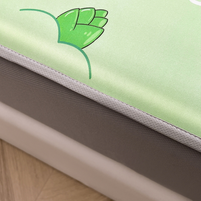 91家纺网 家纺一手货源 找家纺 2025春夏新款独家研发太空层凉感软席冰丝印花凉席床笠款 幸运熊猫