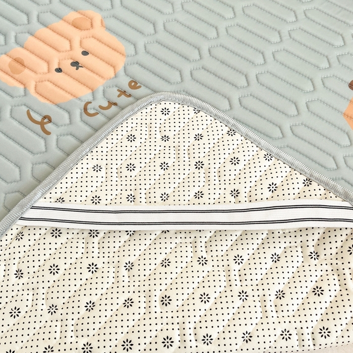 91家纺网 家纺一手货源 找家纺 川悦生活 2025新款小阪凉感丝印花凉席-学生床 好物日志-奶蓝