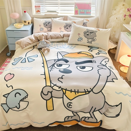 91家纺网 家纺一手货源 找家纺 （总）名兮家居 2025新款大版全棉经典奥特曼-三丽鸥-迪士尼四件套【含防伪标】