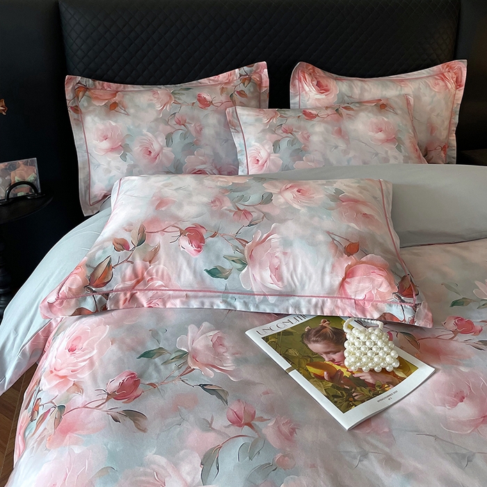 91家纺网 家纺一手货源 找家纺 金纱玉纺家纺 2025新款全棉13376数码印花四件套（礼盒包装）317A1