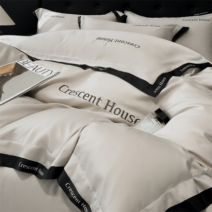 91家纺网 家纺一手货源 找家纺 （总）小久久（小九九） 2025新款轻奢时尚水洗冰丝四件套-奥芬系列