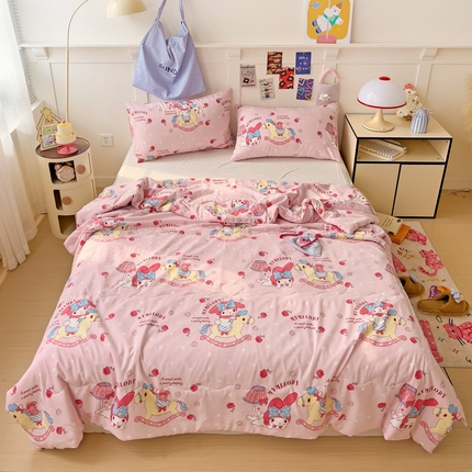 昊川家纺 2025新款三丽鸥A类水洗双层纱夏被夏凉被空调被 木马美乐蒂