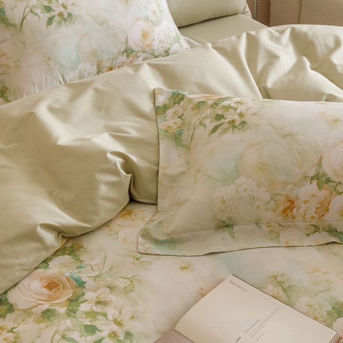 91家纺网 家纺一手货源 找家纺 2025新款【如梦令】红金裸盖棉四件套（标准号 全网控价） 苍兰春雨