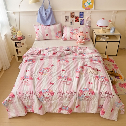 昊川家纺 2025新款三丽鸥A类水洗双层纱夏被夏凉被空调被 开心美乐蒂