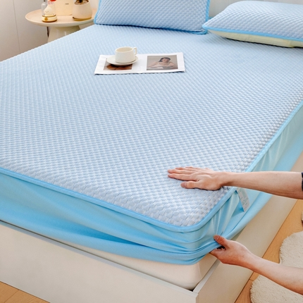 91家纺网 家纺一手货源 找家纺 （总）绒宴家纺 2025新款提花凉席凉豆豆冰豆豆凉席三件套