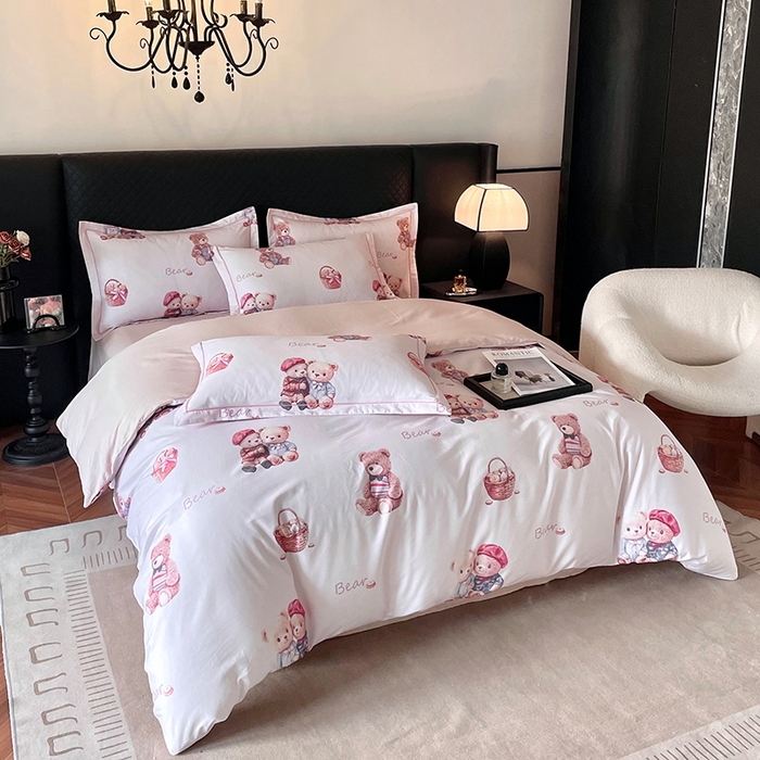 91家纺网 家纺一手货源 找家纺 金纱玉纺家纺 2025新款全棉13376数码印花四件套（礼盒包装）351A2