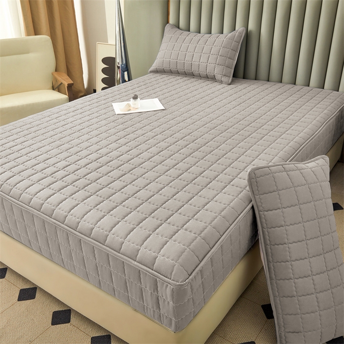 91家纺网 家纺一手货源 找家纺 （总）欧邦 2025新款水洗原棉六面全包夹棉床笠