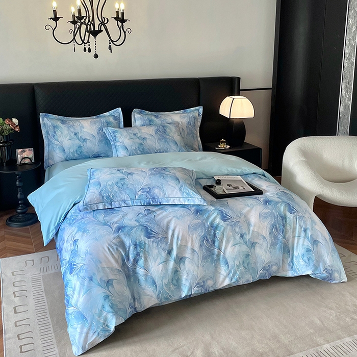 91家纺网 家纺一手货源 找家纺 金纱玉纺家纺 2025新款全棉13376数码印花四件套（礼盒包装）330A1