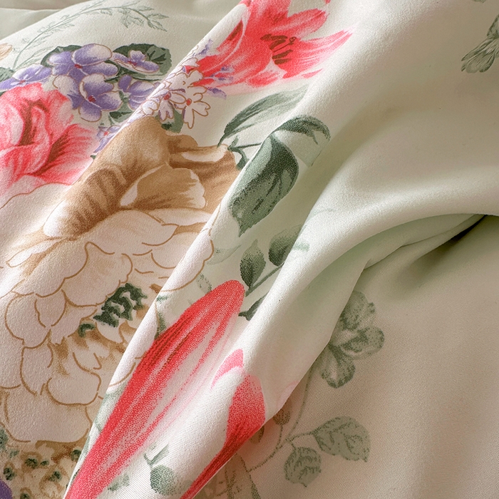 91家纺网 家纺一手货源 找家纺 赫本家纺  2025新款水洗棉花边款夹棉床盖三件套四件套 南笙几梦