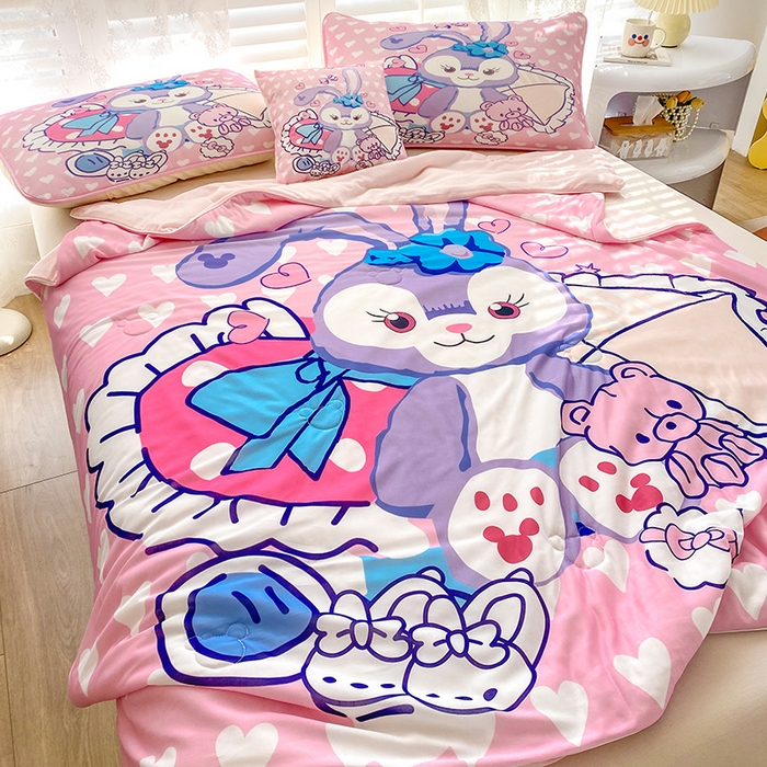 91家纺网 家纺一手货源 找家纺 ds生活馆 2026新款A类大版卡通凉感丝夏被 你好星黛露